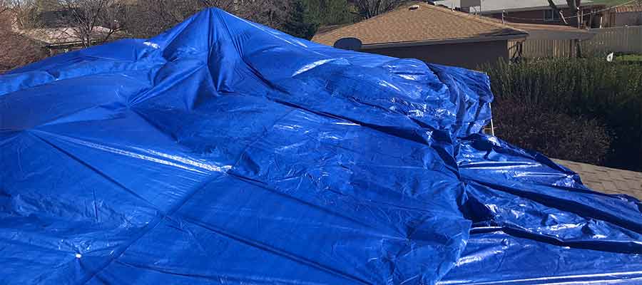 blue tarp to cover your roof